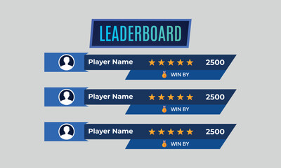 abstract leaderboard template design. game leaderboard vector