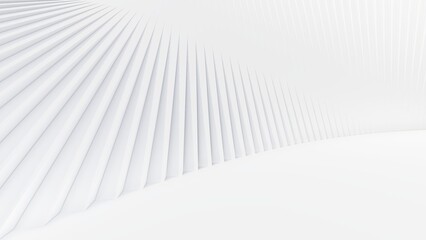 Abstract white background stripes pattern of design 3d render