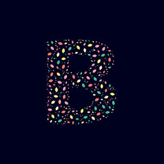 Color Abstract letter B nature leaves 