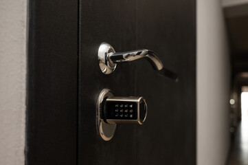 Door to the apartment with a combination lock. Keyless entry. 