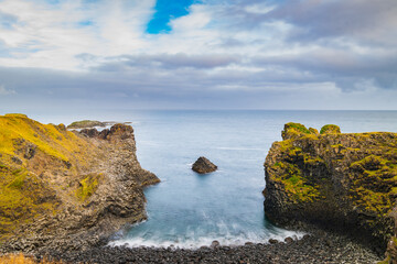 Landscape of the Arnastapi cliffs (Iceland)