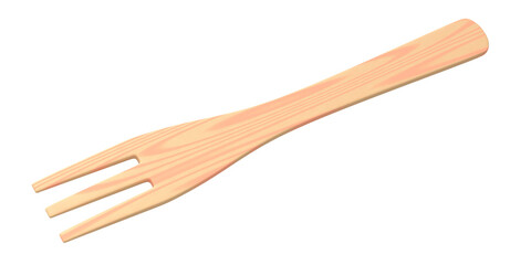Wooden spoon or kitchen utensils on white background.