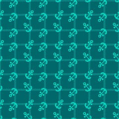 Summer sea anchors seamless pattern for fabrics and clothes and wrapping paper and linens and kids and travel notebooks