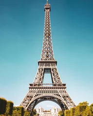 Fotobehang Eiffeltoren in de stad Parijs © Willy Mobilo