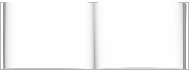 empty open book magazin 
brochure booklet with blank pages