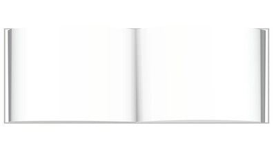 empty open book magazin 
brochure booklet with blank pages vector