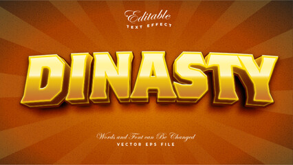 Dinasty Gold 3D Bold Text Effect