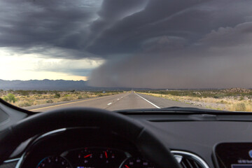 Fototapeta na wymiar driving in monsoon