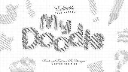 Hand drawn Doodle Sketch Text Effect