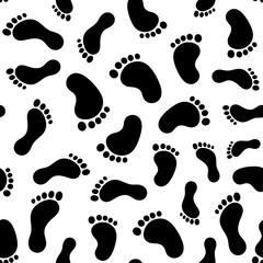 Fototapeta na wymiar Seamless pattern with footprint. 