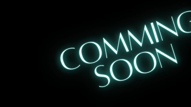 COMING SOON text animation sci-fi style background with bright lighting for video element, movie, glitch, element video, template.
