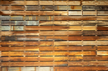 Corral Fence of Hardwood Planks with Spaces.