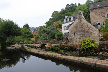 Fototapeta na wymiar Landscape of old Pont-Aven, the most artistic city in Brittany, France