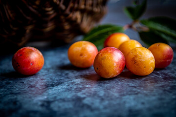 Mirabelles en gros plan