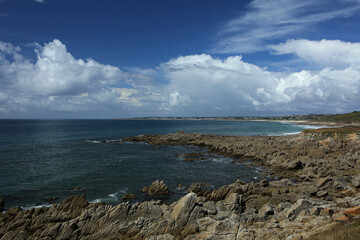 Coastline of Menez Dregan area, Brittany, France