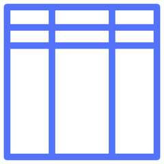 Obraz premium columns table rows presentation layout line icon