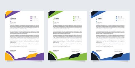 Modern Business Letterhead Design Template, Abtract Letterhead Design, Letterhead Template