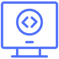 hardware coding monitor line icon