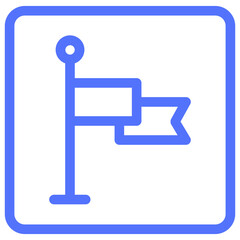 country flag national line icon