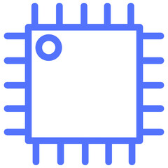 microcontroller microprocessor line icon