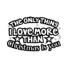 Fototapeta premium Merry Christmas Coloring page. Christmas line art coloring page design for kids.