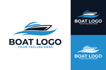 boat logo vector design template