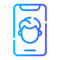 face scan gradient icon