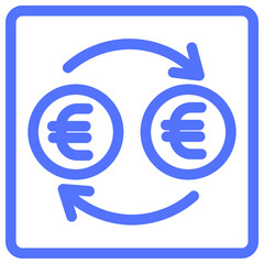 euro exchange pound line icon