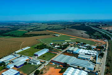 Skydiving in Boituva. Boituva city, Sao Paulo state, Brazil.