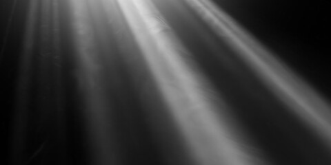 Ray of light on black background