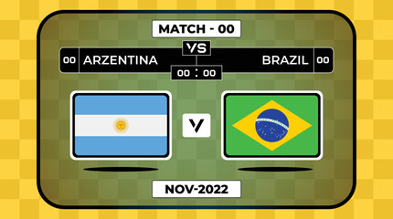 FIFA 22 Qatar World Cup Match Banner Design.