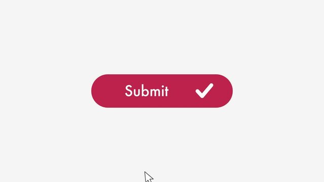 Submit button tag pressed on computer screen by cursor pointer mouse