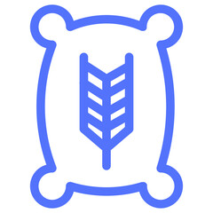 dough bakery wheat food bag line icon