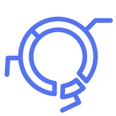 analytics presentation data line icon