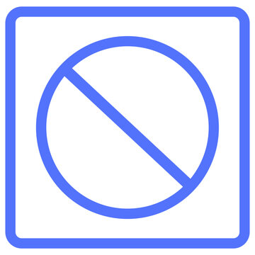 not allowed pill unallowed line icon