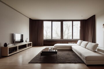 Naklejka na ściany i meble Stylish interior of modern living room