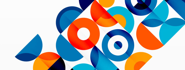 Colorful circle abstract background. Template for wallpaper, banner, presentation, background