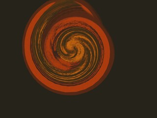 Abstract brown and orange color spiral circle