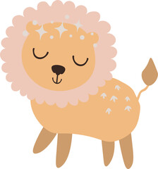 Children's horoscope icon. Children's zodiac. Zodiac sign Leo illustration. Astrological horoscope symbol character for kids.
Vector illustration isolated on a white background.