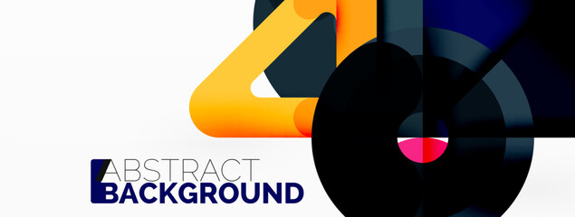 Creative geometric wallpaper. Circles, lines background. Business template for wallpaper, banner, background or landing