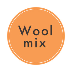 ファッション関係の素材説明アイコン　ウール混素材