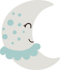 Cute Star and Moon Vector Illustration