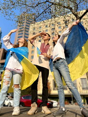in honor of defenfers of Ukraine Vancouver rally and march oct 16 2022 Art Gallery Ukrainians and...