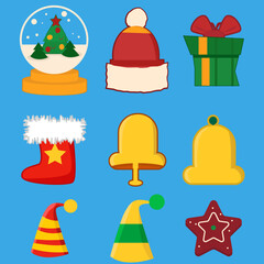 vector design Christmas elements collection for greeting christimas and happy new year and other your design 