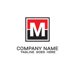business logo initial letter M design template.
