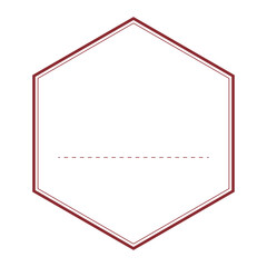 シンプルな六角形のフレーム