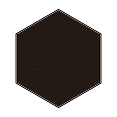 シンプルな六角形のフレーム