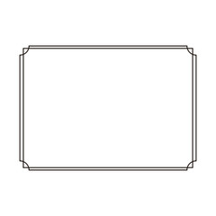 シンプルな二重線の四角いフレーム