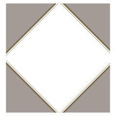 高級感のある四角とひし形のデザインフレーム