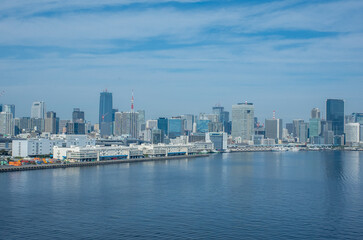 Obraz premium 東京湾岸の超高層ビル・マンション群